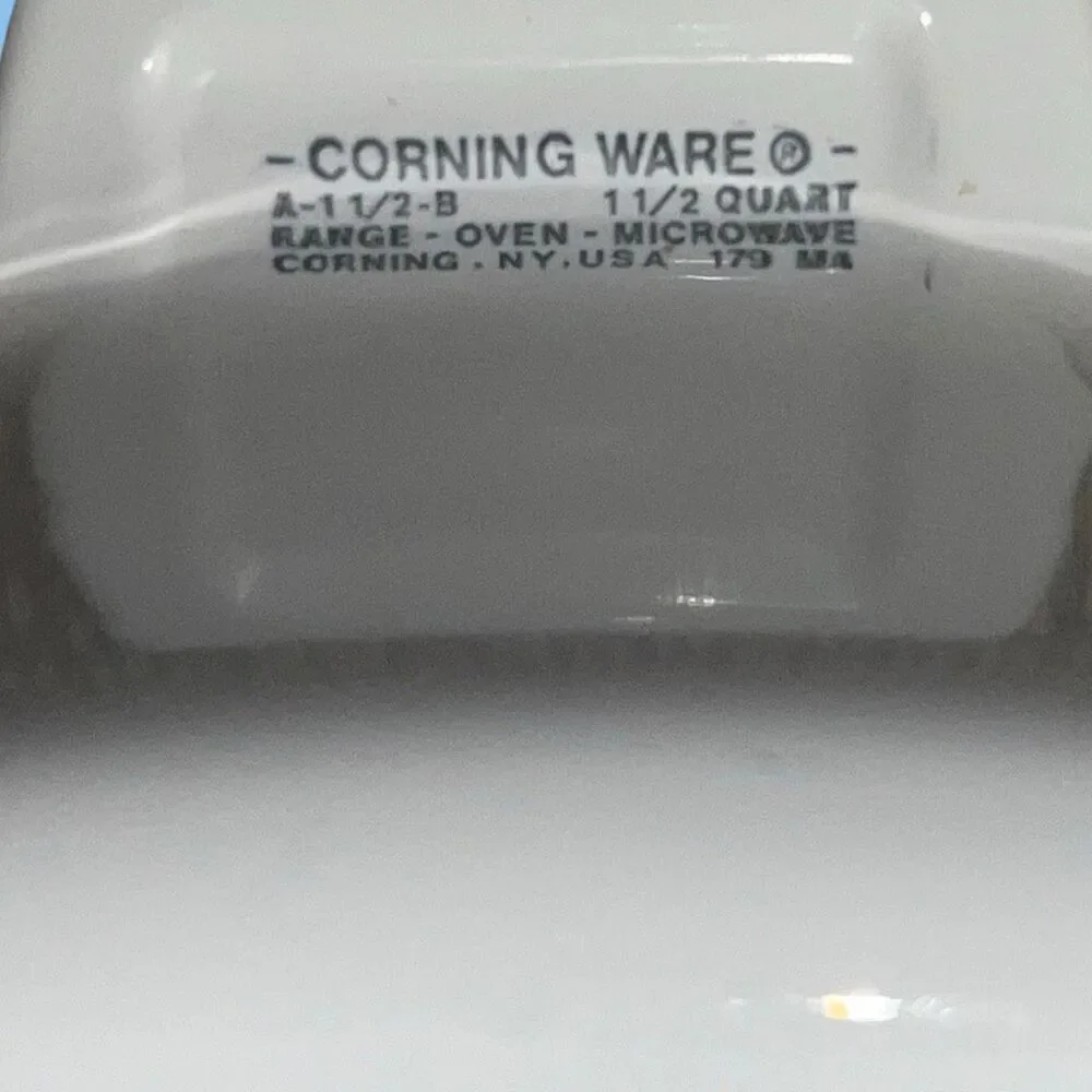 Vintage Corning Ware Wildflower Casserole Dish & Glass Lid A-1 1/2 B 1 1/2 QT